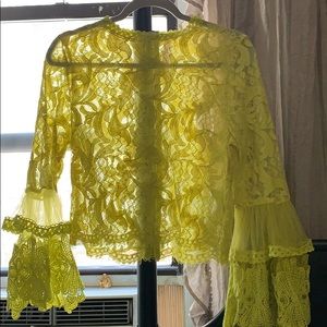 Neon yellow crop top